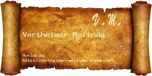 Vertheimer Melinda névjegykártya